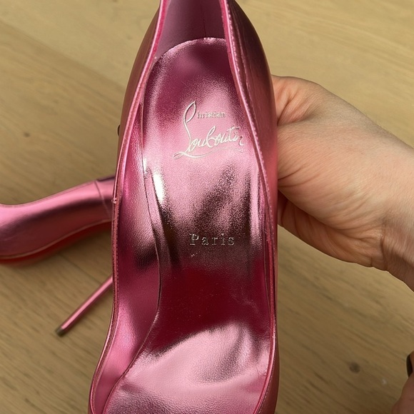 Christian Louboutin | Metallic Pink So Kate 120 Heels - Size IT 39 - Picture 12 of 16